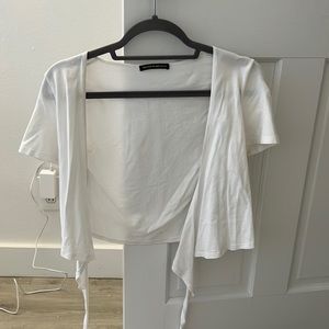 White Brandy Melville Tie Top